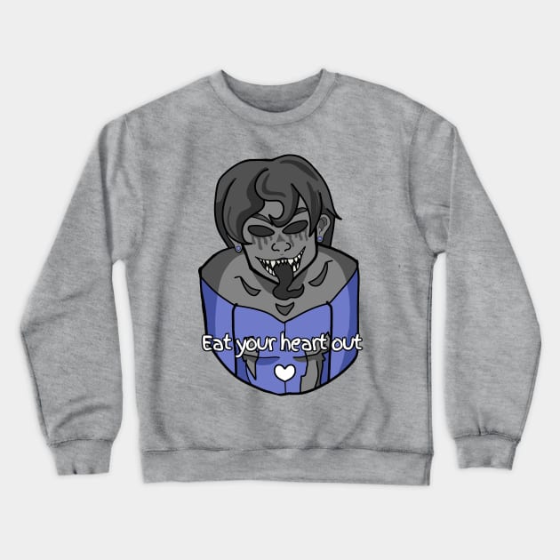 Eyeless Jack with Text Crewneck Sweatshirt by Media By Moonlight